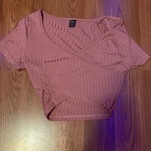 Criss crossed crop top